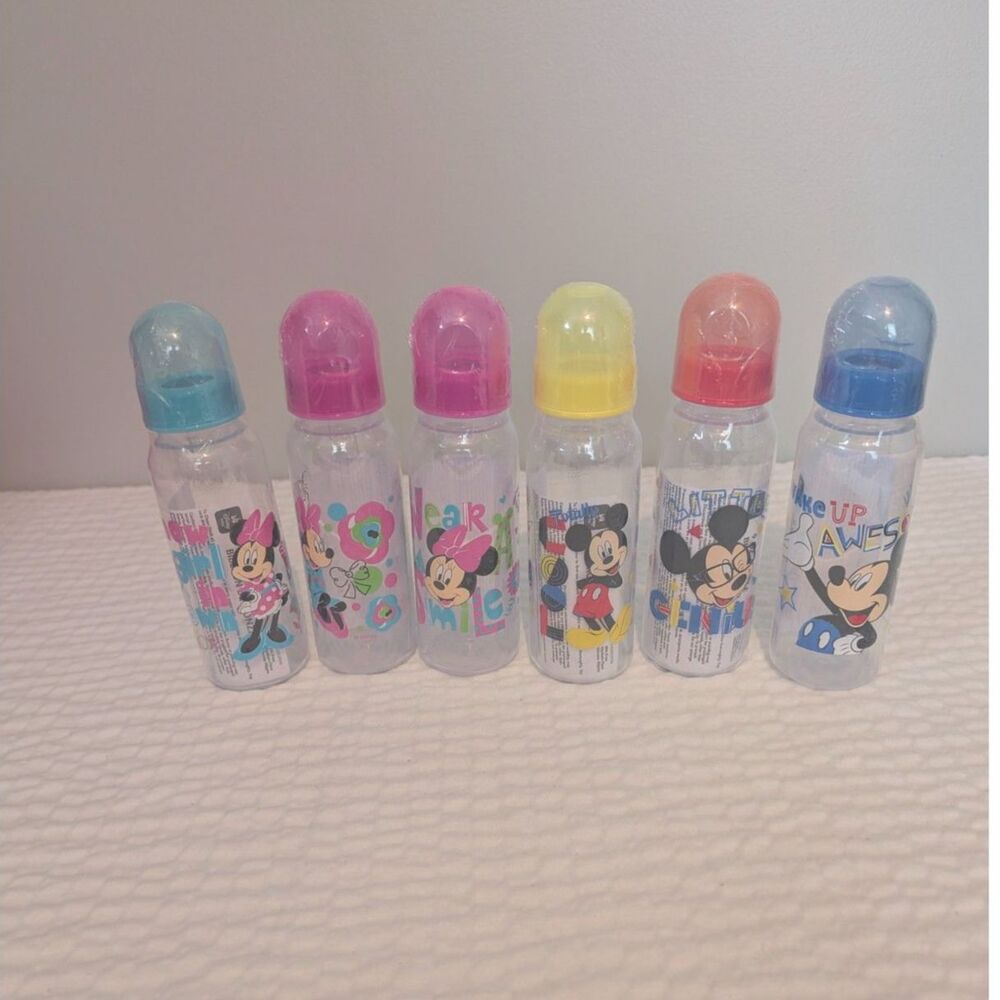 Disney Baby 9 oz Bottles Medium-Flow Silicone Nipple Pack of 6 - Picture 2 of 9